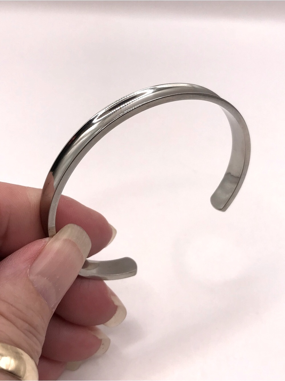 Ashley Bridget Polished Silver-Tone Women's Cuff Bracelet